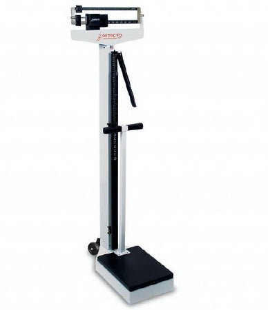 Detecto Scale Floor Scale Balance Beam Display 180 kg Capacity White Analog - Each - 2371-EA