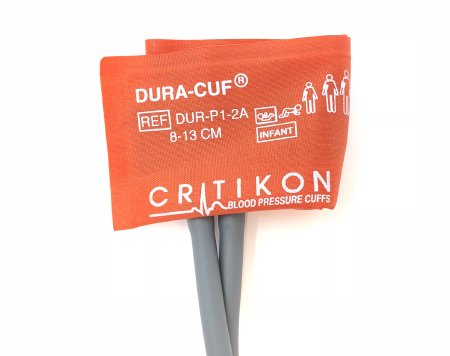 GE Healthcare Single Patient Use Blood Pressure Cuff Set Dura-Cuf® 8 to 13 cm Arm Nylon Cuff Infant Cuff - Box of 5 - DUR-P1-2A-BX