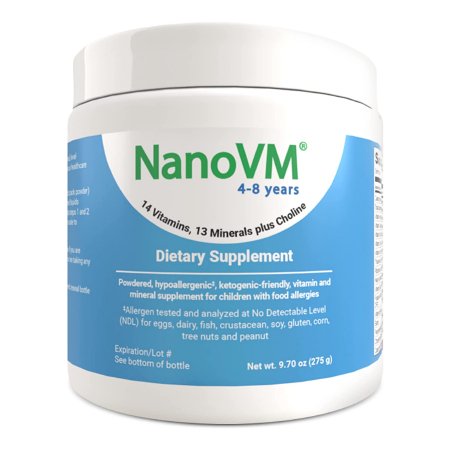 Solace Nutrition Pediatric Oral Supplement NanoVM® 4 - 8 Years 275 Gram Jar Powder Vitamins / Minerals Food Allergies - BT/1 - 1148-BT