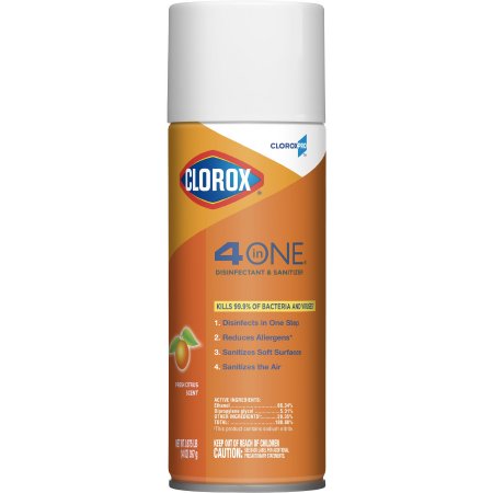 The Clorox Company CloroxPro™ Clorox® 4 in One Surface Disinfectant / Sanitizer Alcohol Based Aerosol Spray Liquid 14 oz. Can Citrus Scent NonSterile - BT/1 - 31043-BT