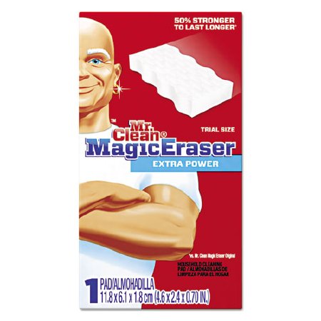 Lagasse Cleaning Pad Mr. Clean® Magic Eraser Extra Power Heavy Duty White NonSterile Melamine Foam 7/10 X 2-2/5 X 4-3/5 Reusable - Case of 30 - PGC16449-CS