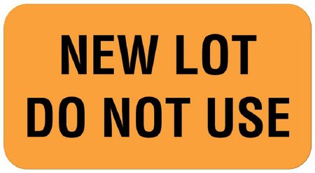 United Ad Label Pre-Printed Label UAL™ Advisory Label Orange Paper New Lot Do Not Use 7/8 X 1-5/8 Inch - Each - ULQC202-EA