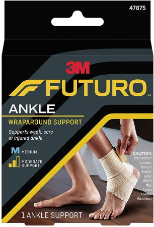 3M Ankle Wrap 3M™ Futuro™ Medium Pull-On / Hook and Loop Closure Foot - Case of 12 - 47875EN-CS