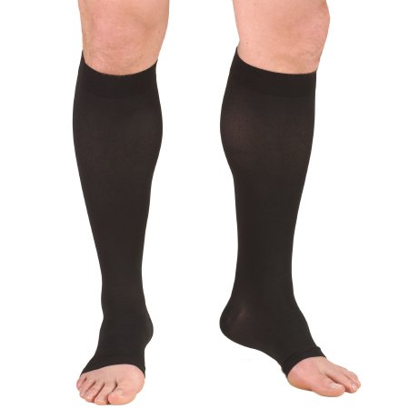 Truform Compression Stocking Truform® Knee High X-Large Black Open Toe - Each - 865-BL-XL-EA