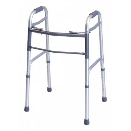 Graham-Field Dual Release Walker Adjustable Height Lumex® Everyday Aluminum Frame 300 lbs. Weight Capacity 32 to 38 Inch Height - Case of 4 - 716070A-4-CS
