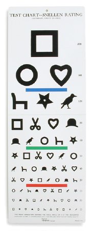 Western Ophthalmics Eye Chart 20 Foot Distance Acuity Test - Each - OS-3597-EA