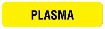 United Ad Label Drug Label UAL™ Anesthesia Label Plasma Yellow 5/16 X 1-1/4 Inch - Roll of 760 - ULPS104-RL
