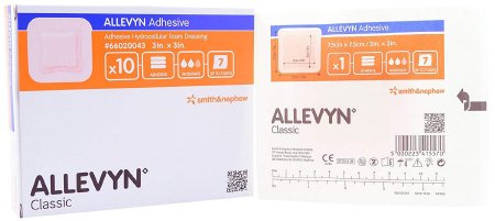 Smith & Nephew Foam Dressing Allevyn Gentle Border 5 X 5 Inch With Border Film Backing Silicone Gel Adhesive Square Sterile - Case of 40 - 66020403-CS