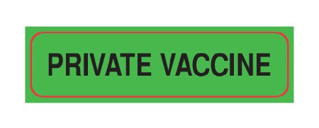 United Ad Label Pre-Printed Label UAL™ Auxiliary Label Green Paper Private Vaccine Black Confidential 5/16 X 1-1/4 Inch - Roll of 1 - UL356435V-RL