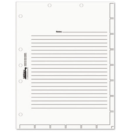Tabbies® Medical Chart Index Divider Sheets, Untabbed, 11 x 8.5, White, 400/Box - Box of 1 - TAB-54520-BX