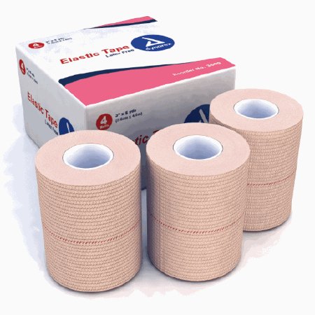 Dynarex Elastic Tape Dynarex® Tan 3 Inch X 5 Yard Elastic NonSterile - Case of 48 - 3669-CS