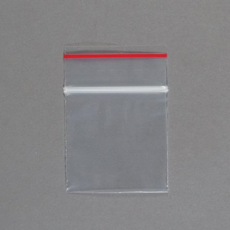 Health Care Logistics Reclosable Bag Red Line™ 2 X 2 Inch Plastic Clear Zipper Closure - Box of 100 - 7501-BX