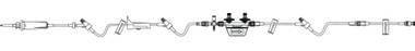 B. Braun Primary IV Administration Set Caresite® Gravity 3 Ports 15 Drops / mL Drip Rate With Filter 137 Inch Tubing - Case of 50 - 354211-CS