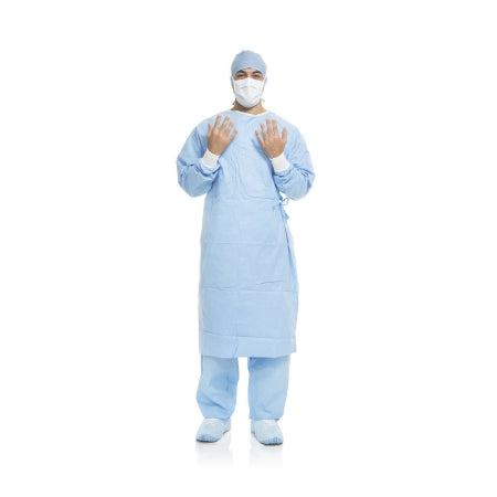 O&M Halyard Inc Surgical Gown with Towel Aero Blue X-Large Blue Sterile AAMI Level 3 Disposable - Each - 41734-EA