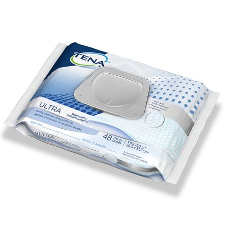 Essity HMS North America Inc Rinse-Free Bath Wipe TENA ProSkin™ Ultra Soft Pack Aloe / Vitamin E / Chamomile Scented 48 Count - Case of 576 - 65720-CS