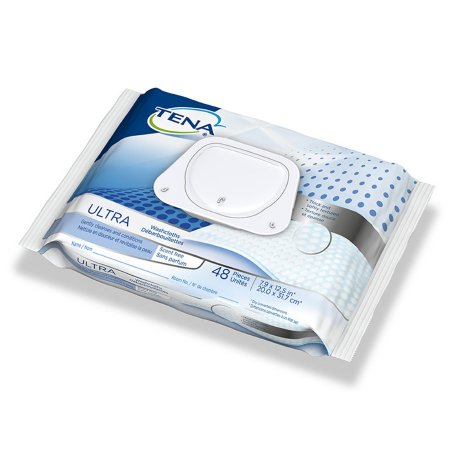 Essity HMS North America Inc Rinse-Free Bath Wipe TENA ProSkin™ Ultra Soft Pack Aloe / Vitamin E / Chamomile Unscented 48 Count - Pack of 48 - 65722-PK
