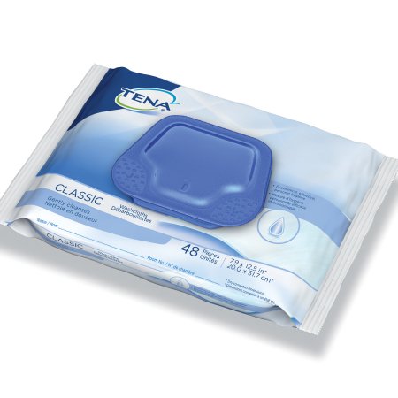 Essity HMS North America Inc Rinse-Free Bath Wipe TENA ProSkin™ Classic Soft Pack Aloe / Vitamin E / Chamomile Scented 48 Count - Pack of 48 - 65724-PK