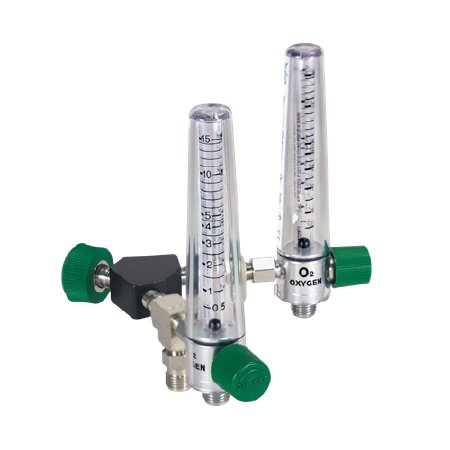 Precision Medical Precision Medical® Oxygen Flowmeter Adjustable 0 - 15 LPM Y Block Assembly Puritan Bennett Adapter - Each - Y8MFA1008-EA