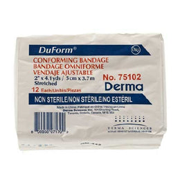 Gentell Conforming Bandage Duform 2 Inch X 4-1/10 Yard 12 per Pack NonSterile 1-Ply Roll Shape - Case of 96 - 75102-CS