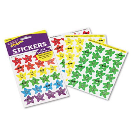TREND® Stinky Stickers Variety Pack, Smiley Stars, Assorted Colors, 432/Pack - Pack of 1 - TEP-T83904-PK