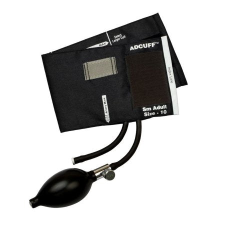 American Diagnostic Corp Reusable Blood Pressure Cuff and Bulb Adcuff™ 19 to 27 cm Arm Nylon Cuff Small Adult Cuff - Each - 865-10SABK-EA