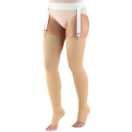Truform Compression Stocking Truform® Thigh High Small Beige Open Toe - Each - 866-BG-SM-EA