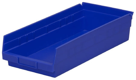 Akro-Mils Shelf Bin Blue Industrial Grade Polymers 4 X 8-3/8 X 17-7/8 Inch - Case of 12 - 30158BLUE-CS
