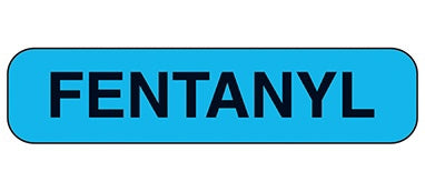 Health Care Logistics Drug Label UAL™ Anesthesia Label Fentanyl Blue 3/8 X 1-5/8 Inch - Each - 2311-EA