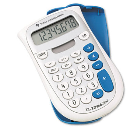 Texas Instruments TI-1706SV Handheld Pocket Calculator, 8-Digit LCD - Each - TEX-TI1706SV-EA