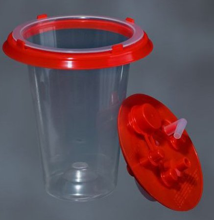 HK Surgical Suction Canister Liner Baxter 1500 mL Snap-On Lid - Case of 20 - BL-20-CS