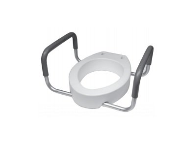 Graham-Field Raised Toilet Seat 3-1/2 Inch Height White - Case of 2 - 6482ER-2-CS