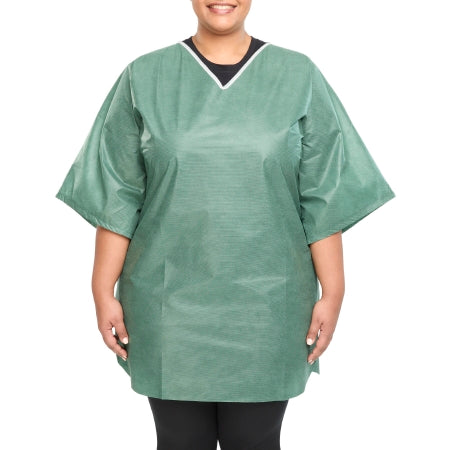 Graham Medical Products Scrub Shirt 3X-Large Green Without Pockets Short Sleeve Unisex - Case of 30 - 64841-CS