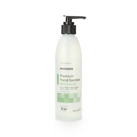 McKesson Hand Sanitizer with Aloe McKesson Premium 8 oz. Ethyl Alcohol Gel Pump Bottle - Case of 24 - 53-27033-8-CS