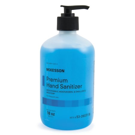 McKesson Hand Sanitizer McKesson Premium 18 oz. Ethyl Alcohol Gel Pump Bottle - Each - 53-28037-18-EA