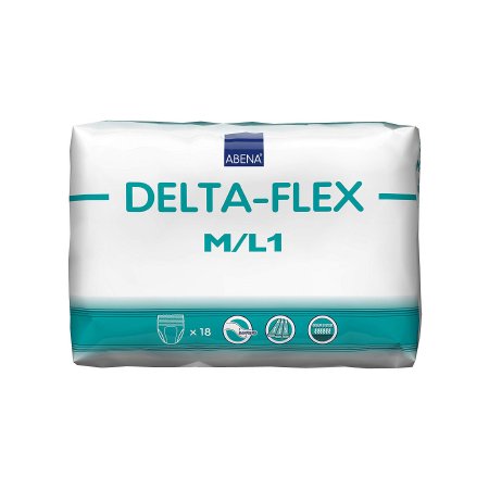 Abena North America Unisex Adult Absorbent Underwear Abena® Delta-Flex L1 Pull On with Tear Away Seams Medium / Large Disposable Moderate Absorbency - Bag of 18 - 308892-BG