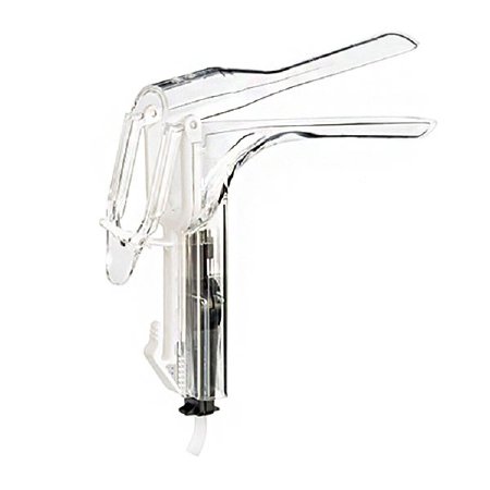 Welch Allyn Vaginal Speculum KleenSpec® 590 Series Premium Pederson NonSterile Office Grade Acrylic Small Double Blade Duckbill Disposable Built-In Light Source - Case of 96 - 59000-LED-CS
