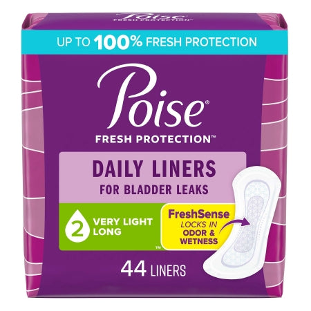 Kimberly Clark Bladder Control Pad Poise® 8-1/2 Inch Length Light Absorbency Sodium Polyacrylate Core One Size Fits Most - Case of 264 - 19304-CS