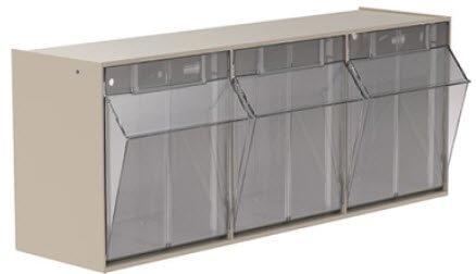 Akro-Mils Tilt Front Bin TiltView® Tan Plastic 7-7/8 X 9-7/16 X 23-5/8 Inch - Each - 06703-EA