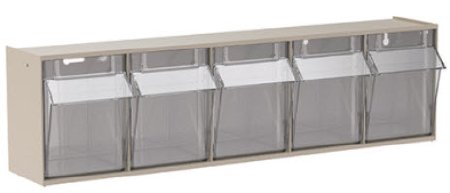 Akro-Mils Tilt Front Bin TiltView® Tan Plastic 5-3/8 X 6-1/2 X 23-5/8 Inch - Each - 06705-EA