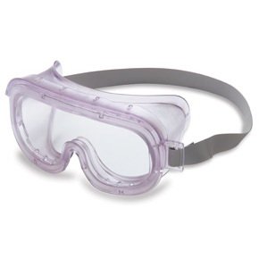 Fisher Scientific Protective Goggles Uvex Classic® Anti-fog Coating Clear Tint Polycarbonate Lens Clear Frame Elastic Strap One Size Fits Most - Each - 17253-EA
