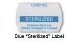 SPS Medical Supply Pre-Printed Label Advisory Label Blue Paper LOAD NO./STERILIZED/Indefinite Shelf Life/Unless Damaged or Opened Black Sterilization Label 2 X 9.5 Inch - Box of 12 - SRL-012-B-BX