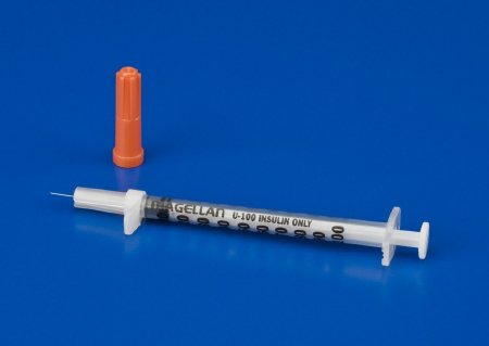 Cardinal Safety Tuberculin Syringe with Needle Magellan™ 1 mL 1/2 Inch 27 Gauge Sliding Safety Needle Regular Wall - Case of 800 - 8881882712T-CS