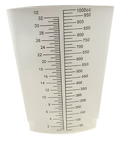 Medegen Medical Products LLC Graduated Container Triangular Polyethylene 1,000 mL (32 oz.) - Each - H972-01-EA