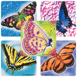 SmileMakers SmileMakers® 100 per Unit Butterflies Sticker 2.5 Inch - Box of 100 - BUTFB-BX