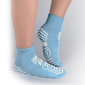 Principle Business Enterprises Slipper Socks Pillow Paws® Youth Light Blue Ankle High - Case of 48 - 1094-CS