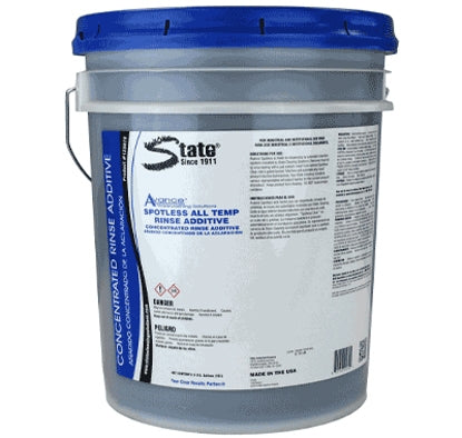 State Cleaning Solutions Rinse Additive Avance™ Spotless 5 gal. Pail Liquid Concentrate Chlorine Scent - Each - 125078-EA