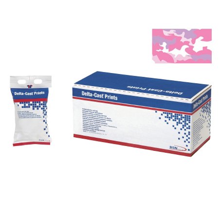 BSN Medical Cast Tape Delta-Cast® Prints 2 Inch X 12 Foot Polyester Pink Camouflage - Box of 10 - 7227340-BX
