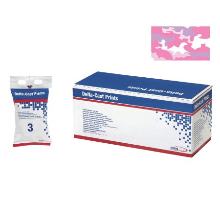 BSN Medical Cast Tape Delta-Cast® Prints 3 Inch X 12 Foot Polyester Pink Camouflage - Box of 10 - 7227341-BX