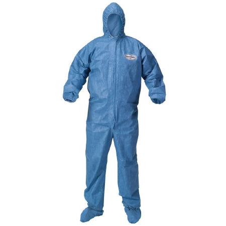 Kimberly Clark Coverall with Hood and Boot Covers KleenGuard™ A60 2X-Large Blue Disposable NonSterile - Case of 24 - 45095-CS