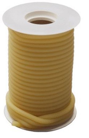Graham-Field General Use Connector Tubing 50 Foot Length 0.25 Inch I.D. NonSterile Without Connector Amber Smooth OT Surface Natural Latex Rubber - Roll of 50 - 3932 716-RL